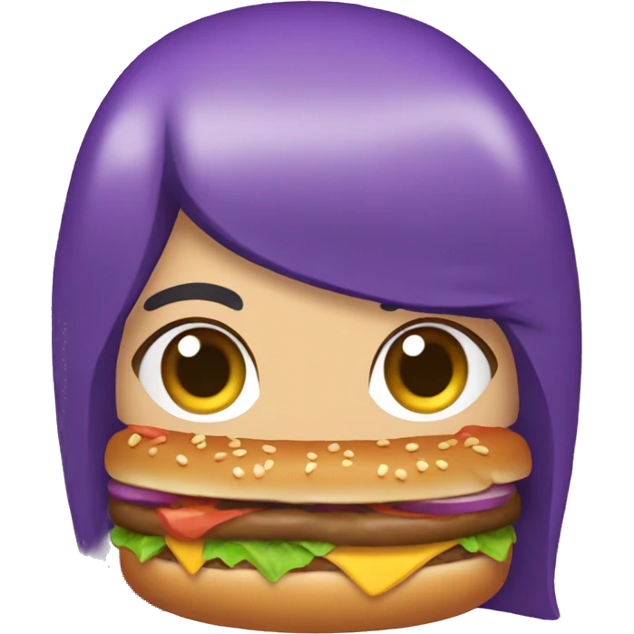 🍔 mixed with 💜 emoji