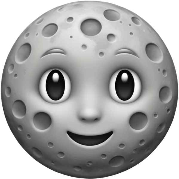 round gray emoji, moon-like, with white craters and lighter plain patches across the surface emoji
