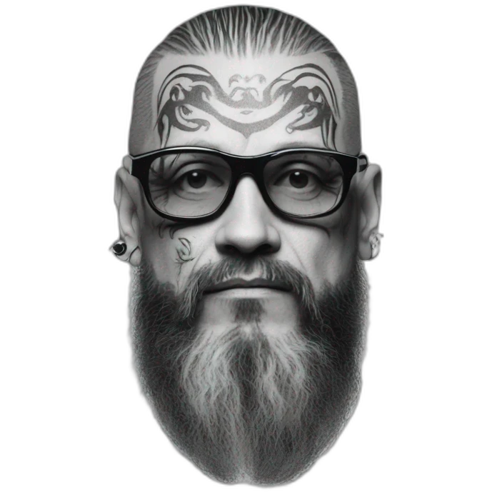 Sven Marquardt with face tatoos emoji