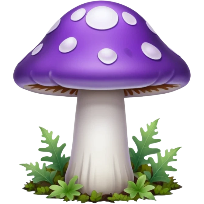cogumelo fantasma fantasma roxo e branco emoji