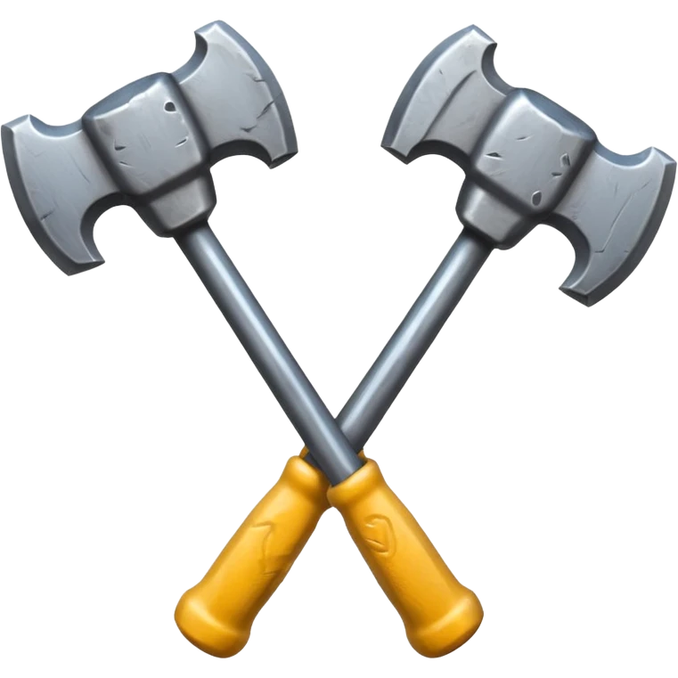 croisement de 2 marteaux (en mode duel, qui des deux va gagner) emoji