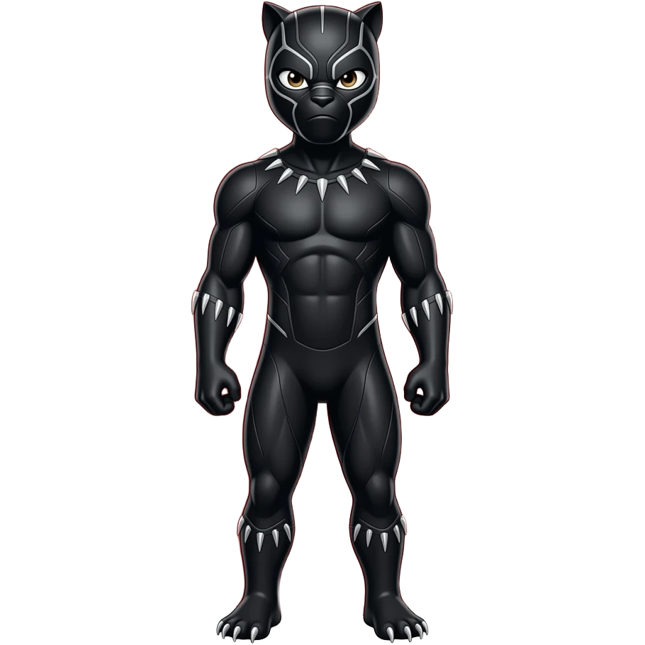 Uma pantera negra com uma lua vermelha emoji