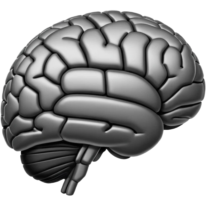   Create an emoji in which it is representing AI brain in black color professional and luxury brand type emoji