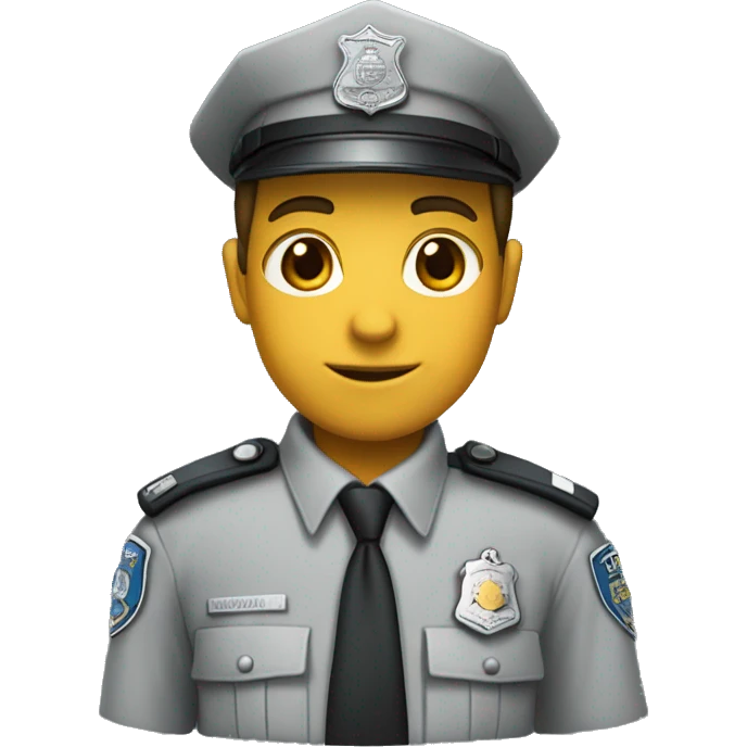 Criança com boina de policial  emoji