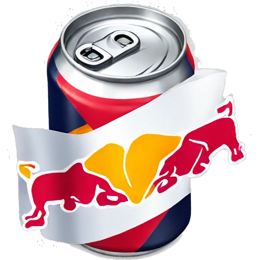 red bull can white emoji