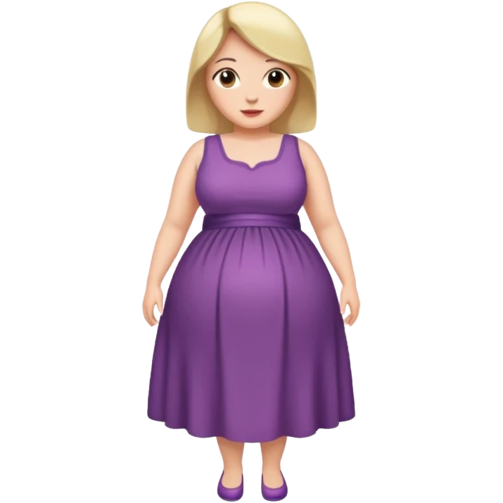 A woman with a big belly emoji