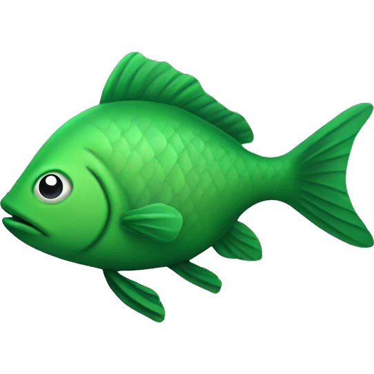 green fish outline  emoji