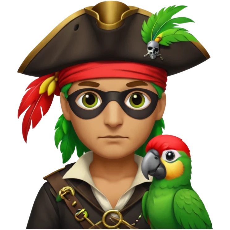 pirate and parrot emoji