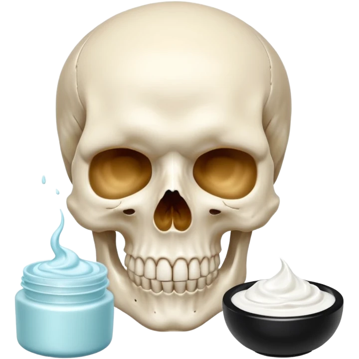 teschio che fa la skincare emoji