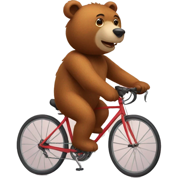 an emoji bear cycling emoji