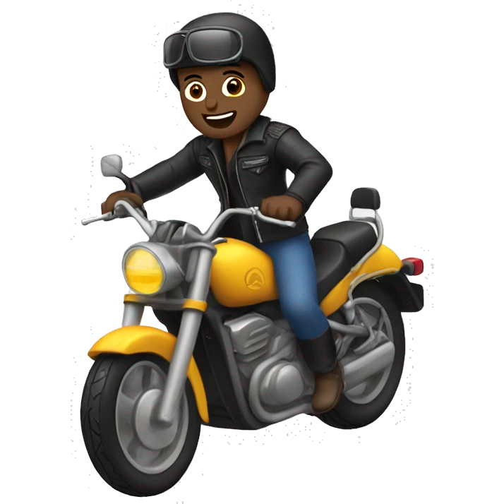 Me riding a motorcycle  emoji
