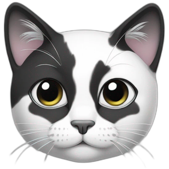 B&W cat emoji