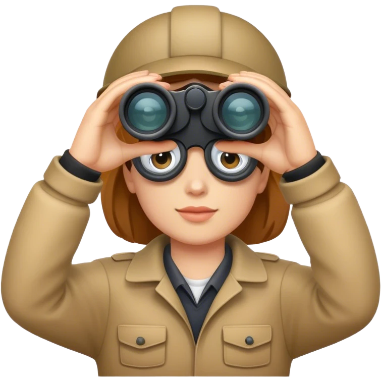 person using binoculars  emoji