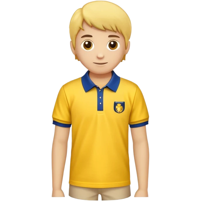 A yellow polo shirt kids school uniform emoji