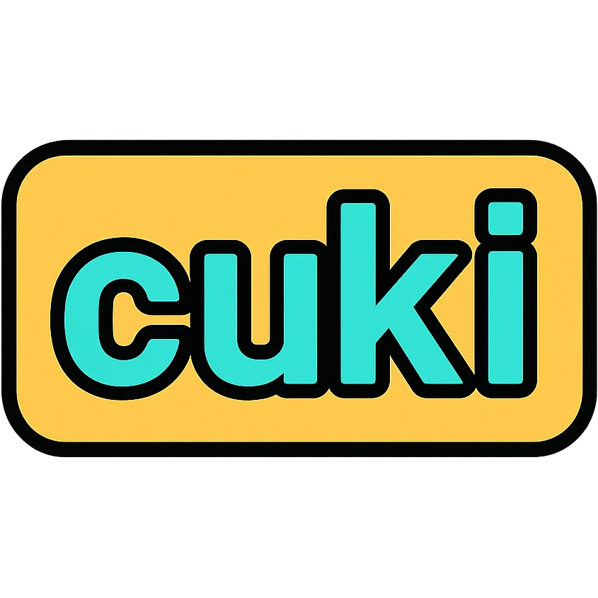 modern, clean text image with the word 'cuki' centered, correct spelling, no emoji or face emoji
