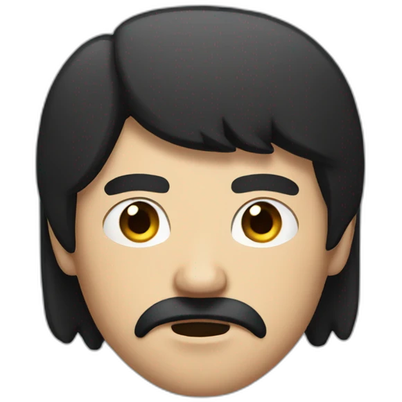 man with black hair side part hair and a little cut mustache angry emoji