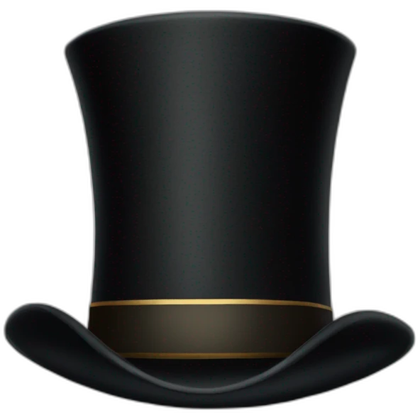 black retro cylinder hat  emoji