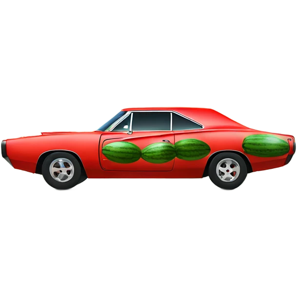 Watermelons Dodge Charger modern emoji