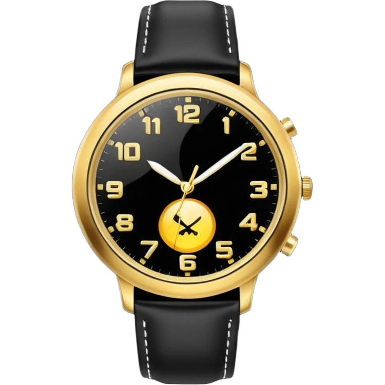 Gold watch emoji