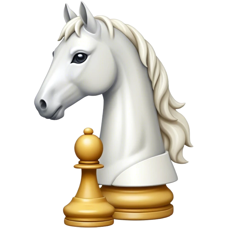 white horse chess piece emoji