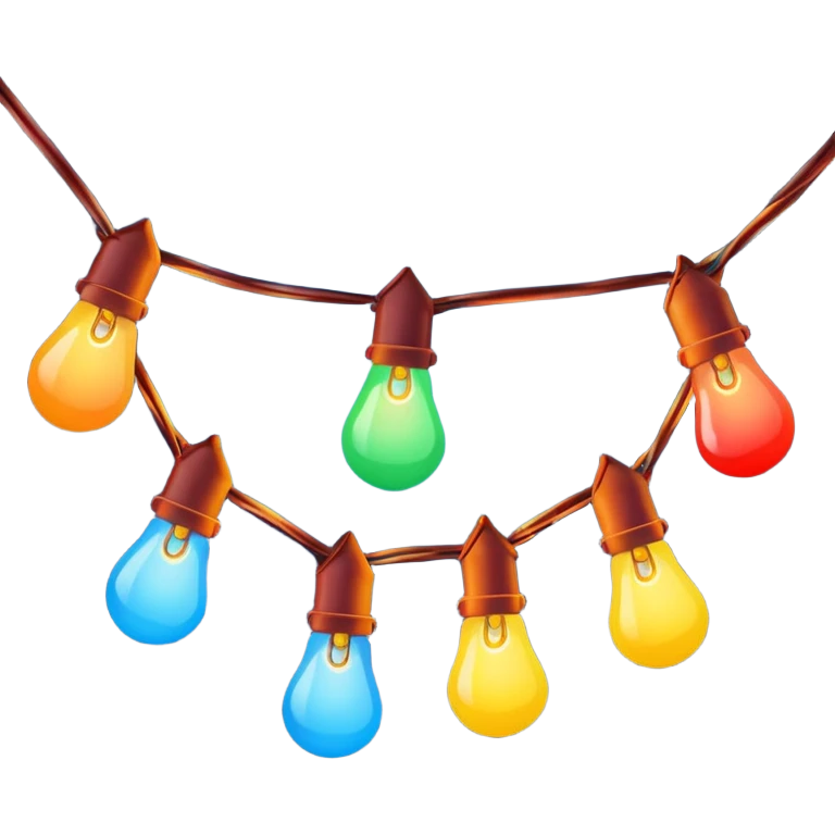 Christmas lights emoji