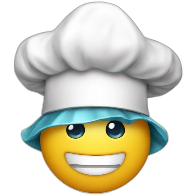A diamond with a chef's hat emoji