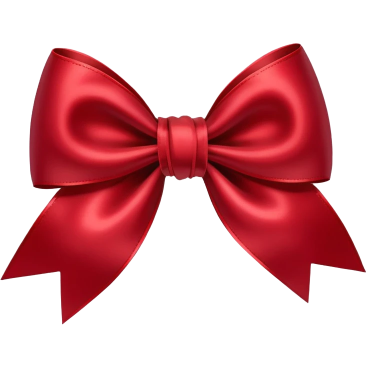 dark red bow emoji