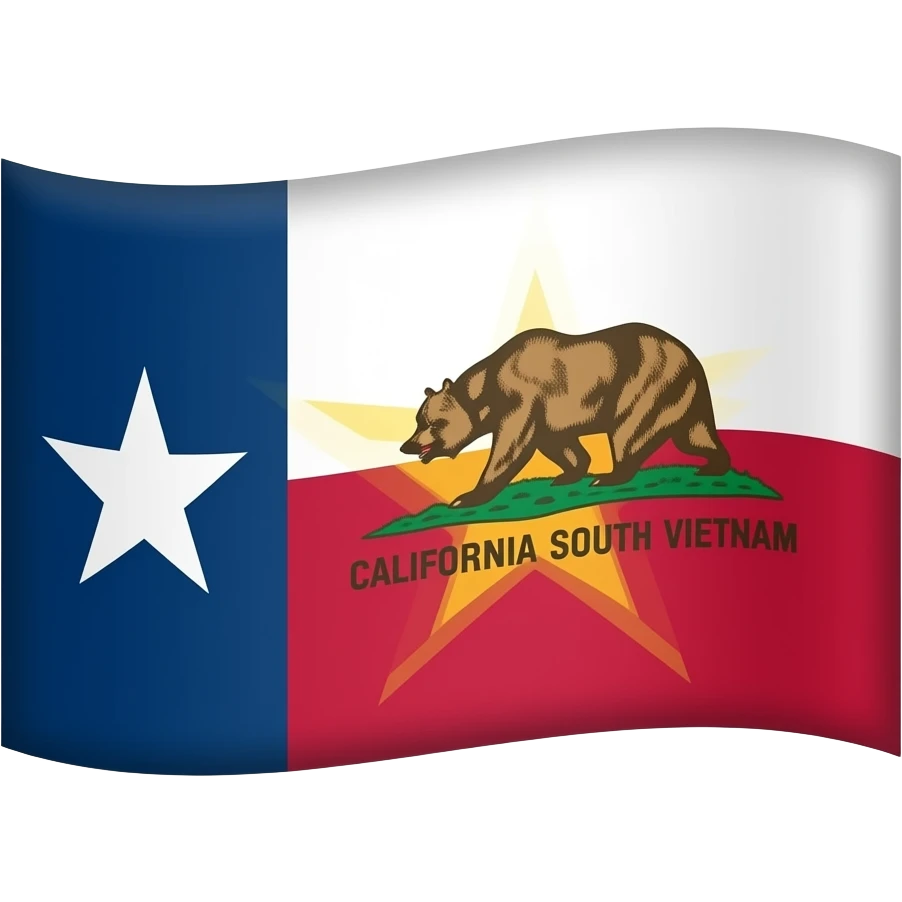 Empire of Texas California South Vietnam flag emoji