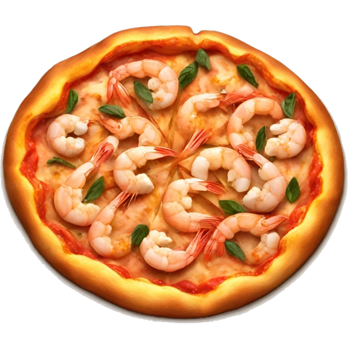 Full pizza with shrimp on it emoji