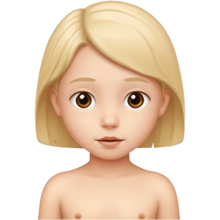 Enfant nue avec emoji