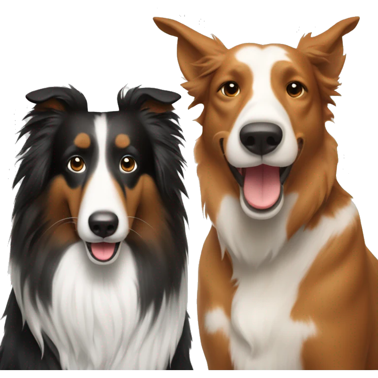 Collie vs a Longhorn  emoji