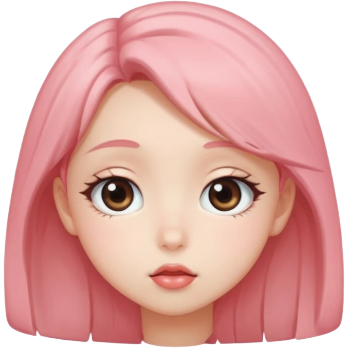Kissy face anime style emoji