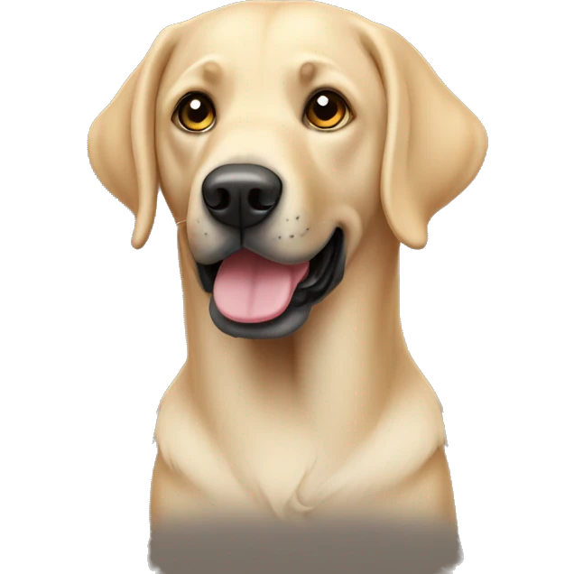 Ein schwarzer Labrador  emoji