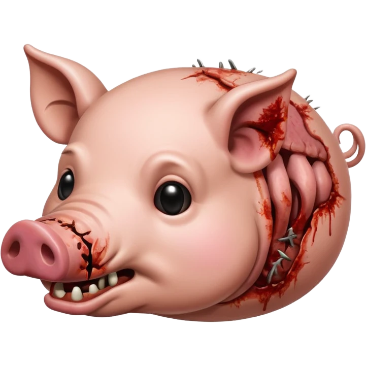 Dead infected pig emoji