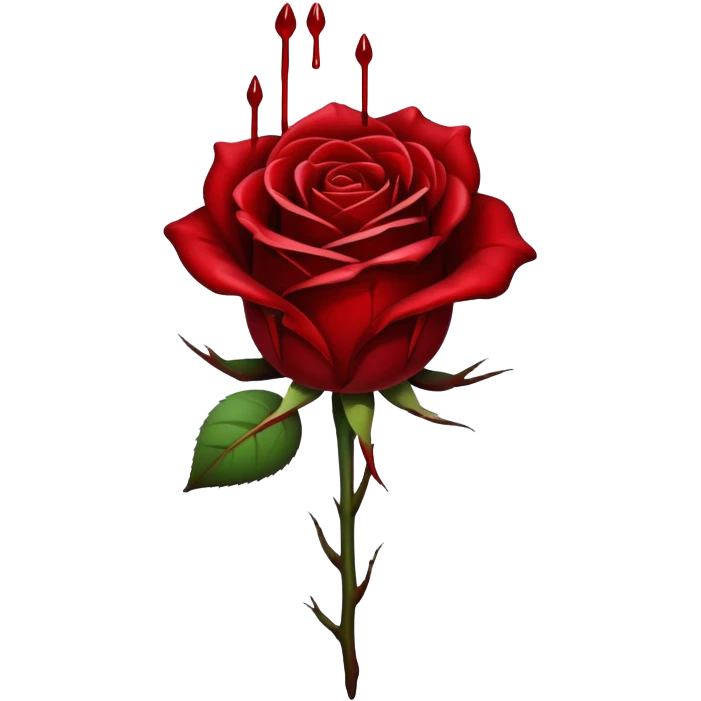 Bleeding dying rose emoji