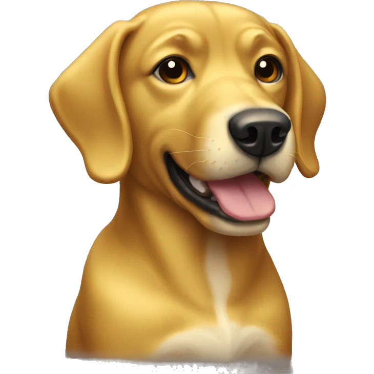 Gold dog emoji
