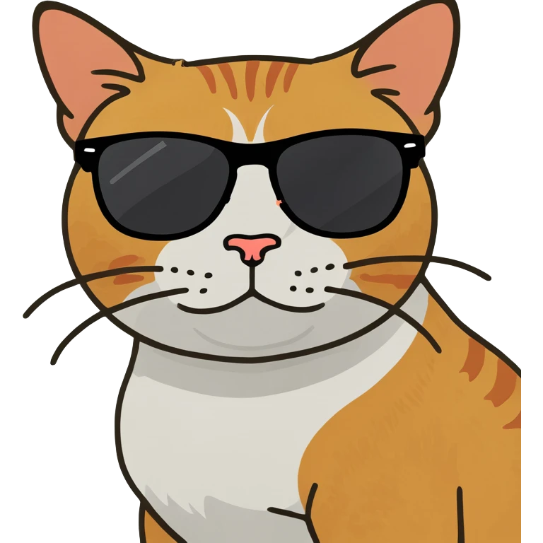 Cat with sunglasses emoji