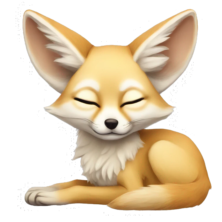 Sleepy fennec fox emoji