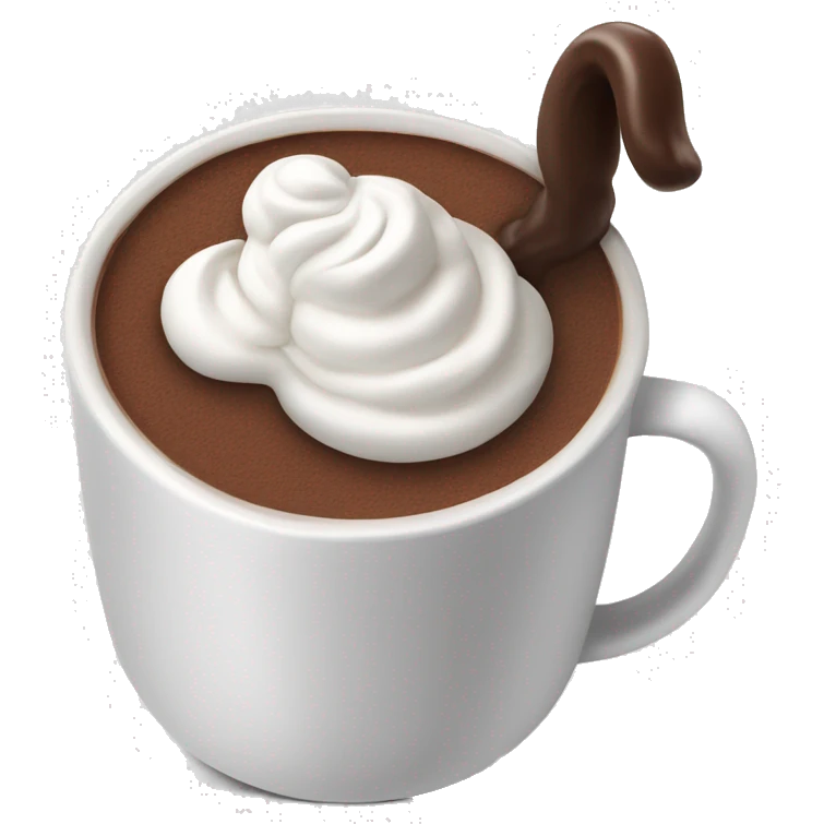 hot chocolate with whip cream emoji