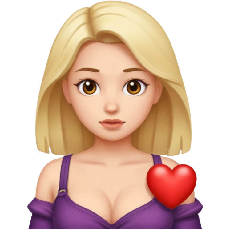 girl with exaggeratedly large chest emoji