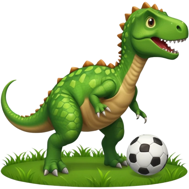 Futbol oynayan dinozor  emoji