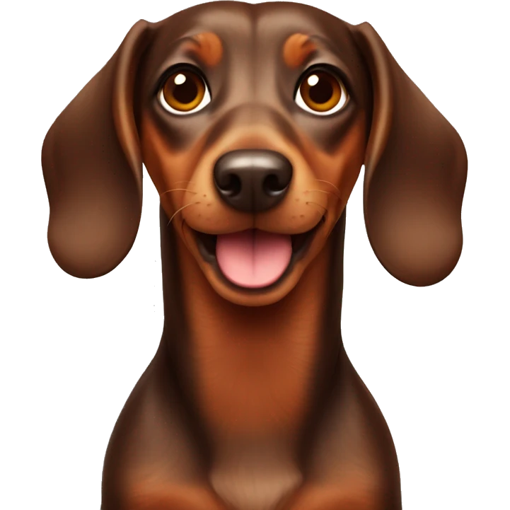 Cute Brown dachshund  emoji