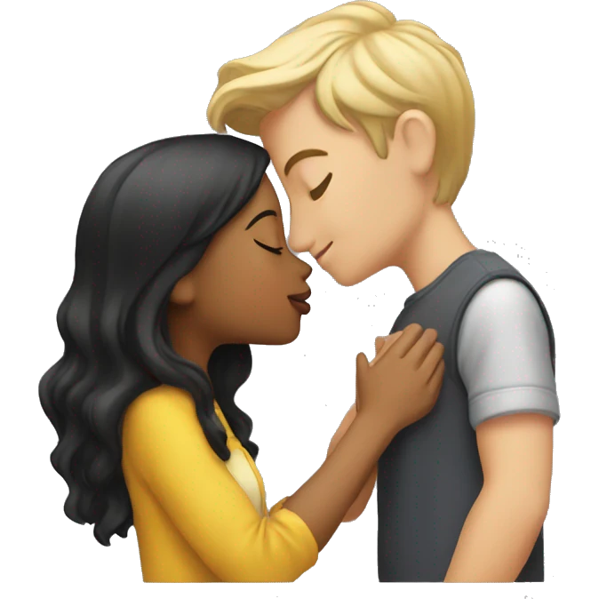 boy kissing a beautiful girl  emoji