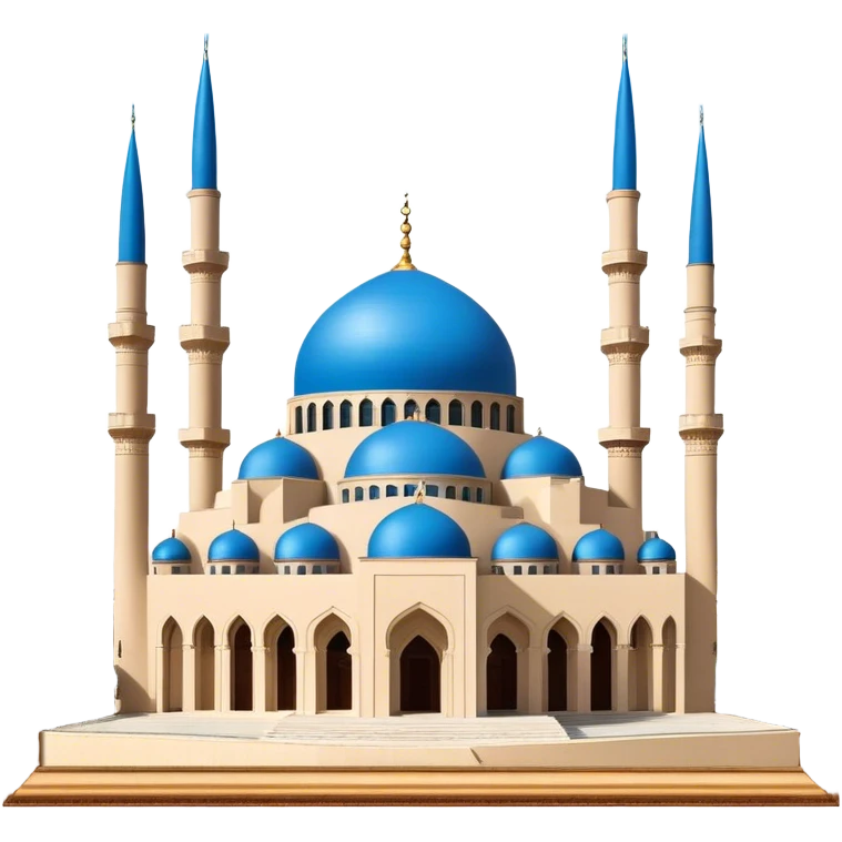 Mohammad Al-Amin Mosque Emoji of Beirut – Featuring its blue dome, tall minarets, and Arabic calligraphy. emoji