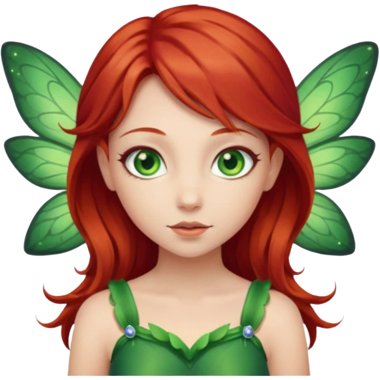 Fairy girl red hair emoji