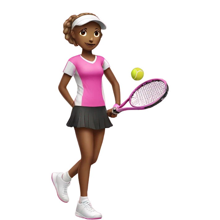 tennis girl pink  emoji