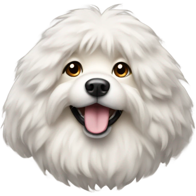 Dog with big coat  emoji