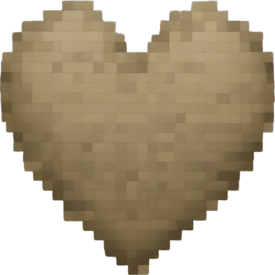 khaki pixeled heart emoji