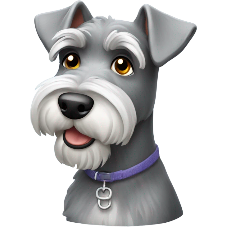 Grey Miniature schnauzer emoji