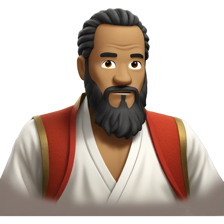 Maestro kung fu con barba emoji